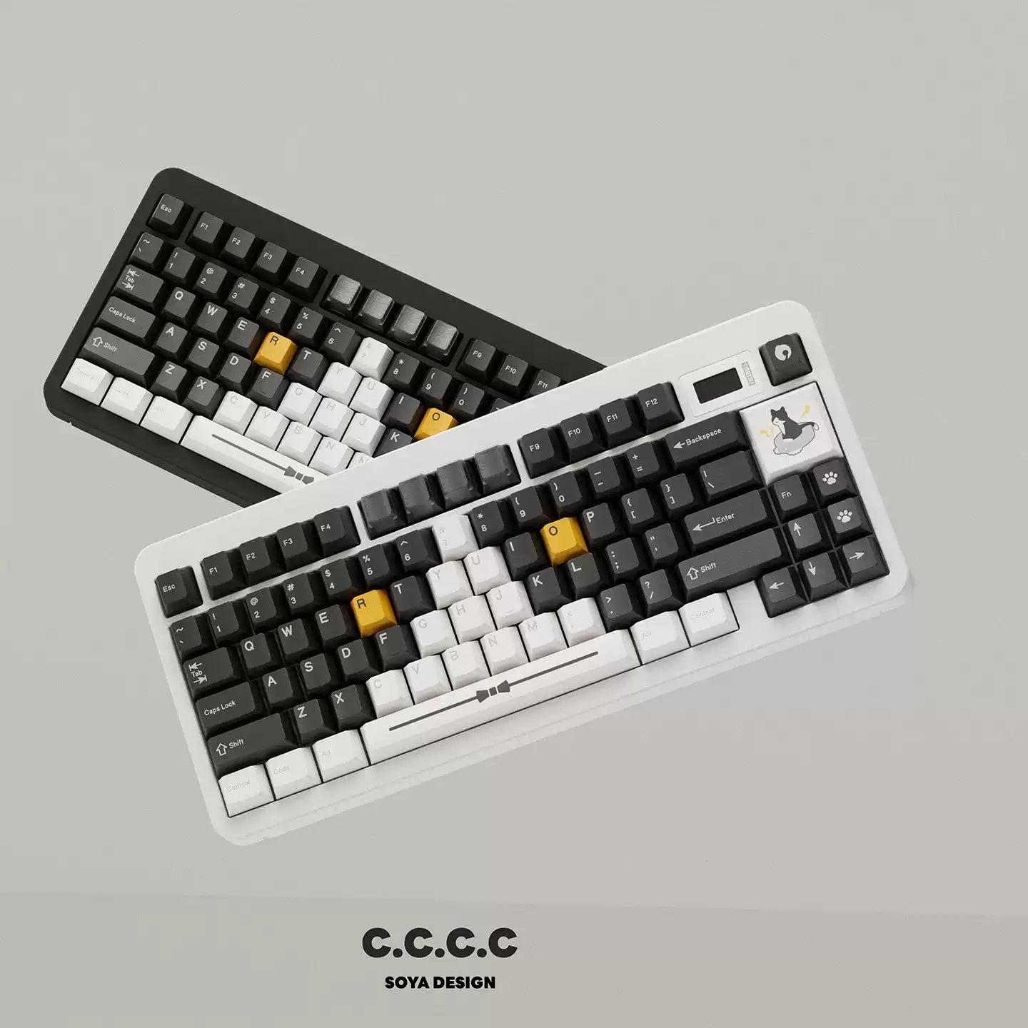 TUTKEYS & Soya - Original Black and White Dye-Sublimated PBT Keycap Set