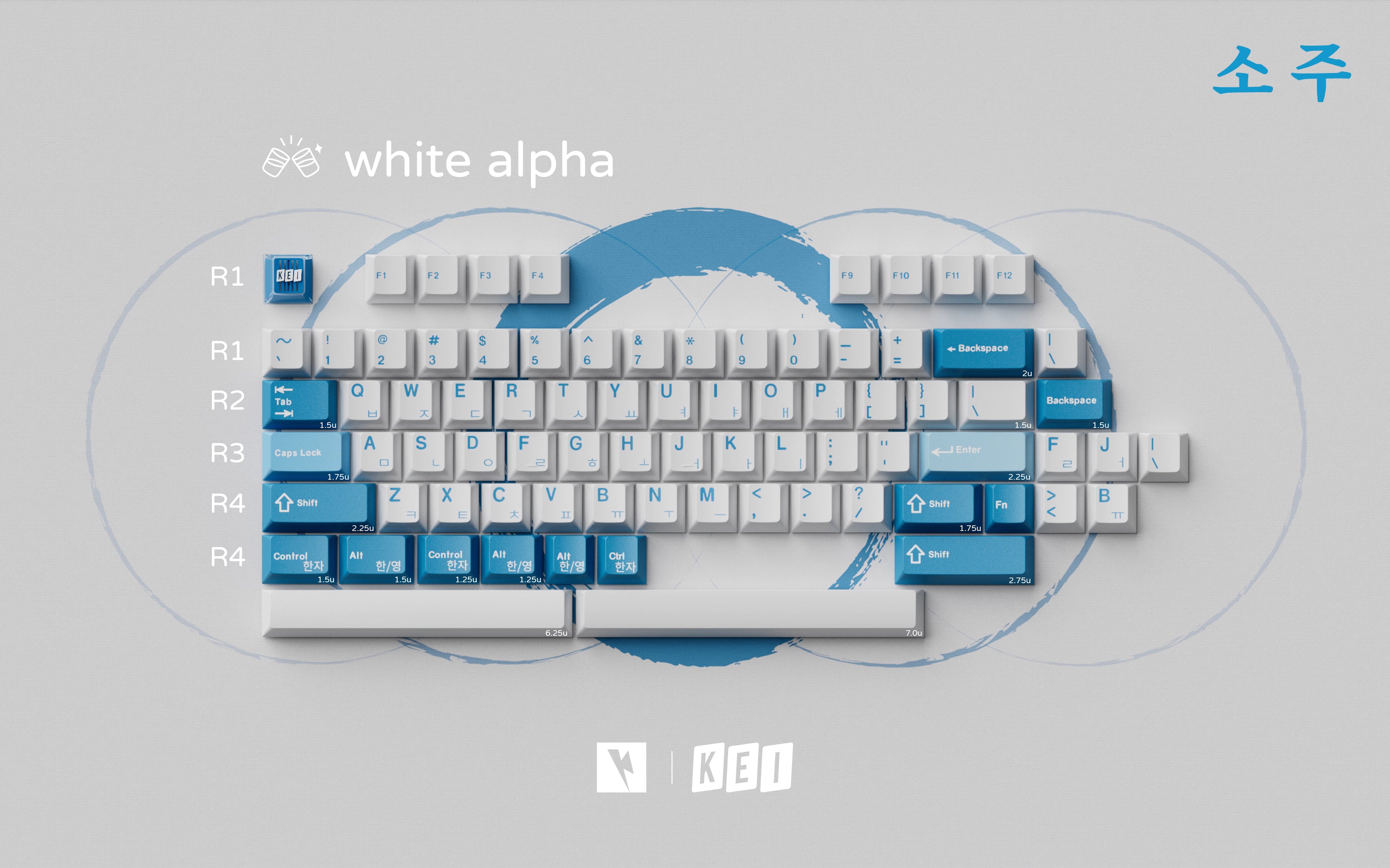 Keykobo - Soju Blue R2 Keycap Set – OZO Keyboards Keykobo - Soju Blue R2 Keycap Set – OZO Keyboards