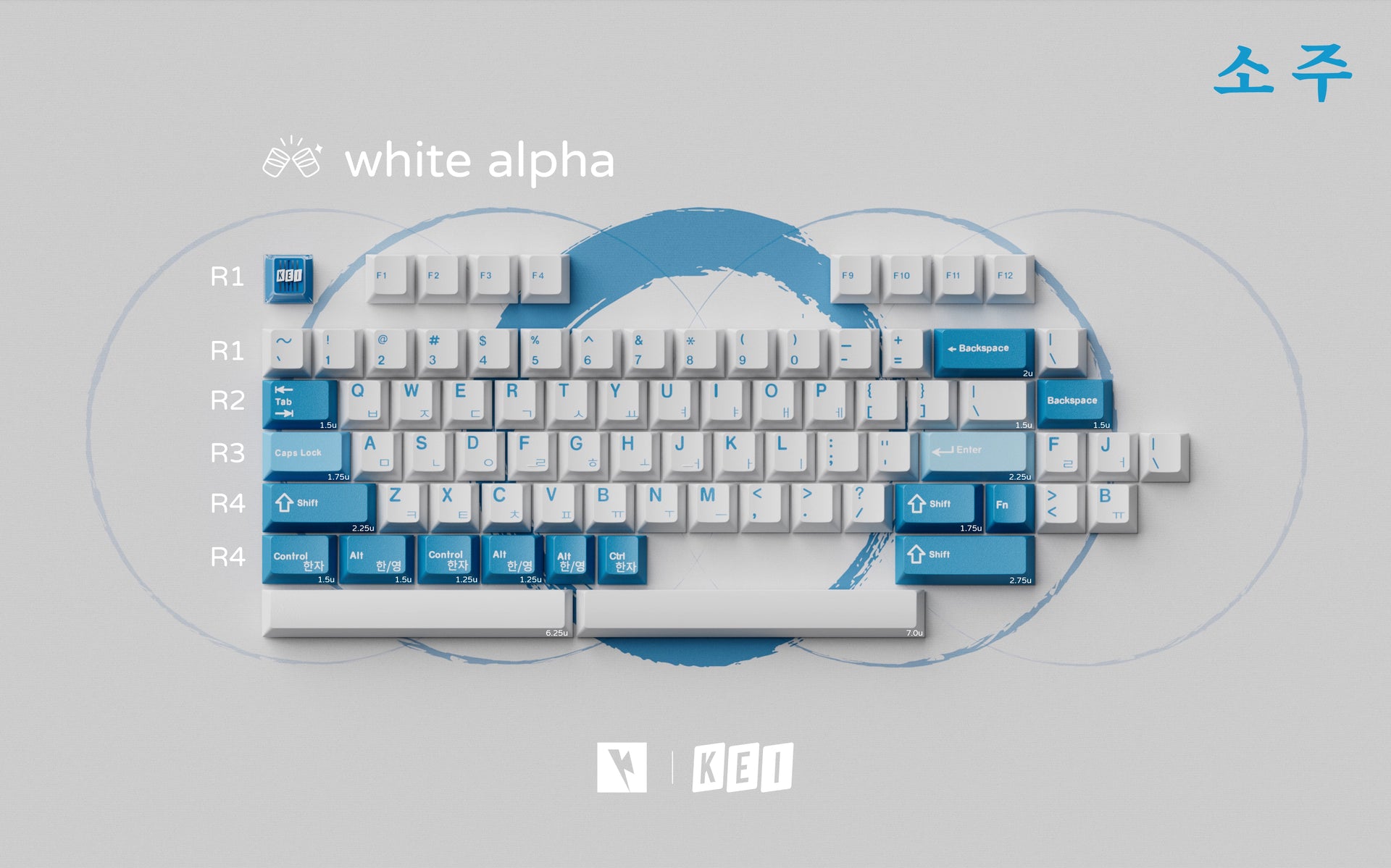Keykobo - Soju Blue R2 Keycap Set – OZO Keyboards