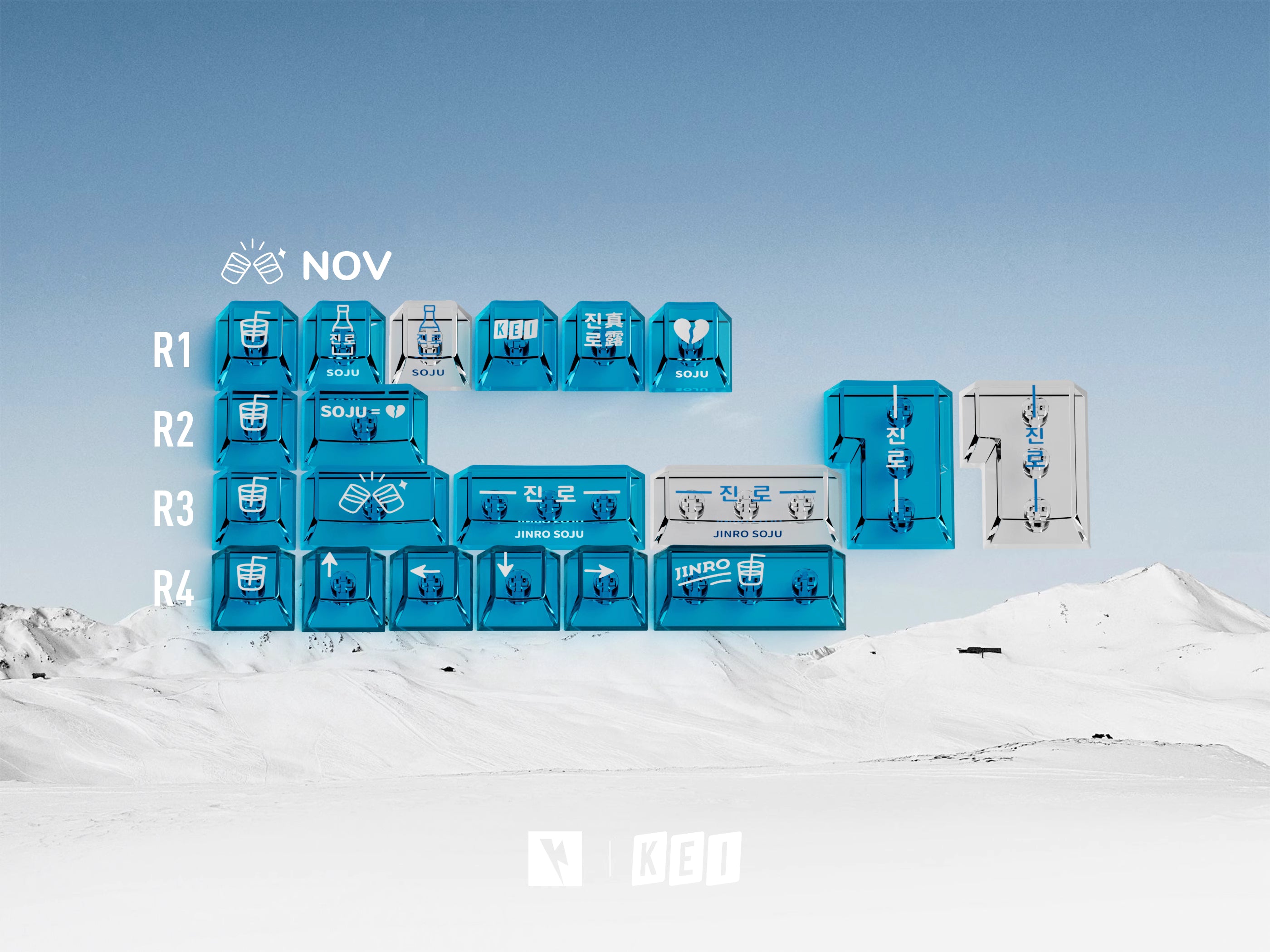 Keykobo - Soju Blue R2 Keycap Set