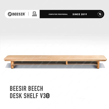 BEESIR - Soporte para monitor de madera maciza (nogal negro y haya) 