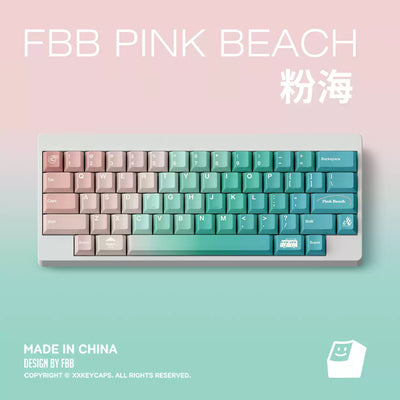 FBB - Pink Ocean PBT Five-Sided ANSI/ISO Keycap Set
