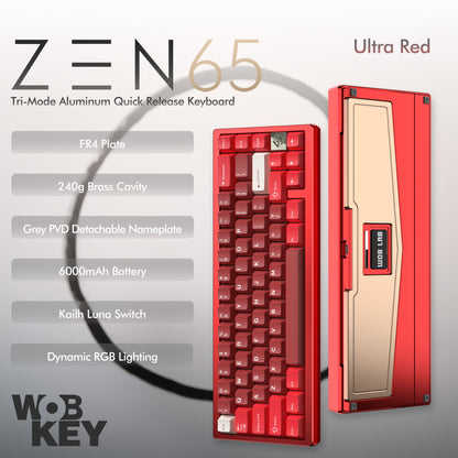 Wobkey - ZEN 65 Quick-Release Tri-Mode Mechanical Keyboard