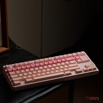 TUTKEYS - Juego de teclas Yakeylt Peach PBT Cherry Profile ANSI/ISO