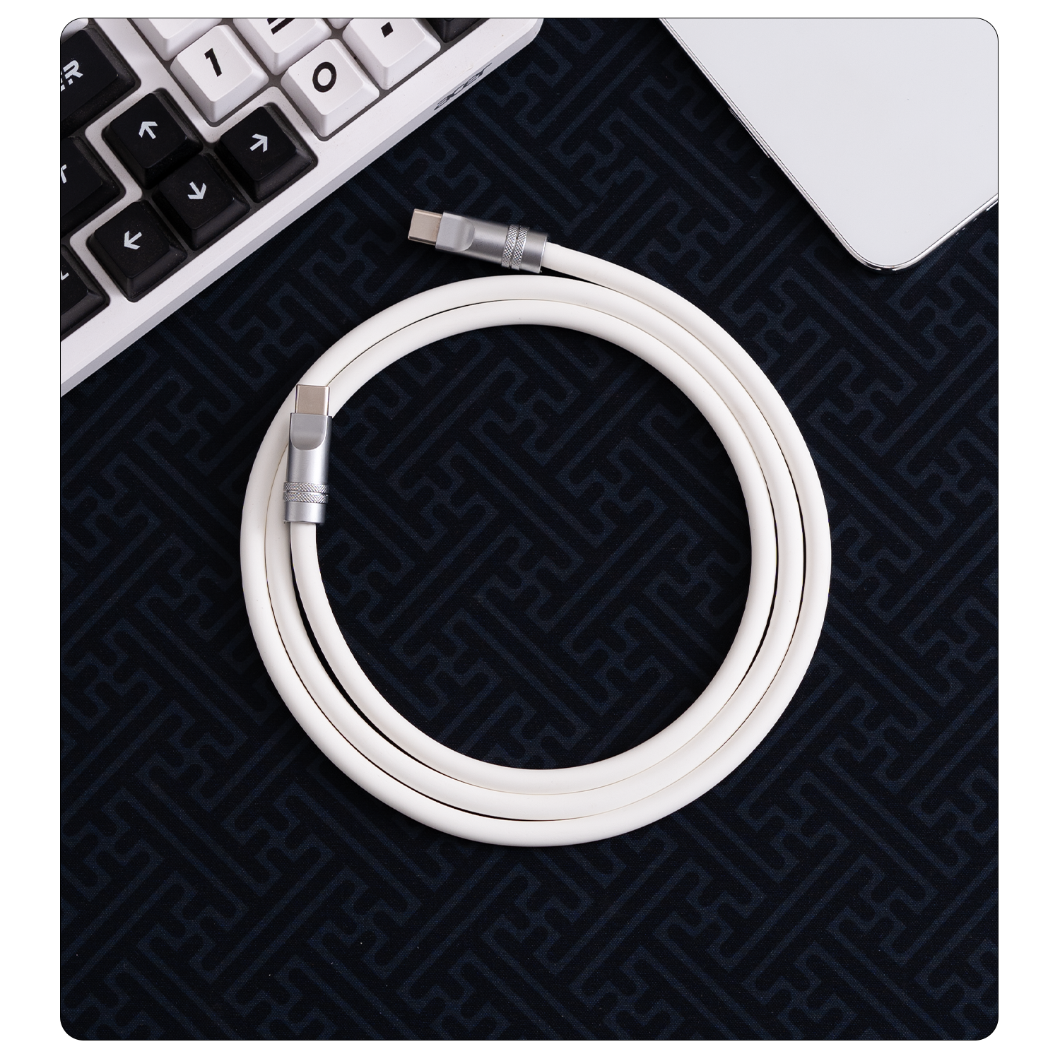 240W Custom Dual Type-C Silicone Cable