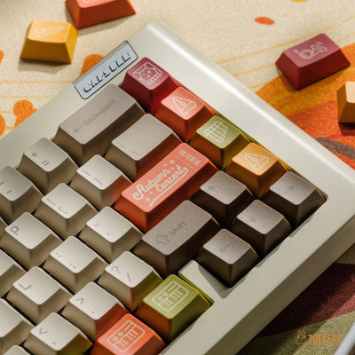 TUTKEYS - Juego de teclas PBT ANSI/ISO Concierto de Otoño