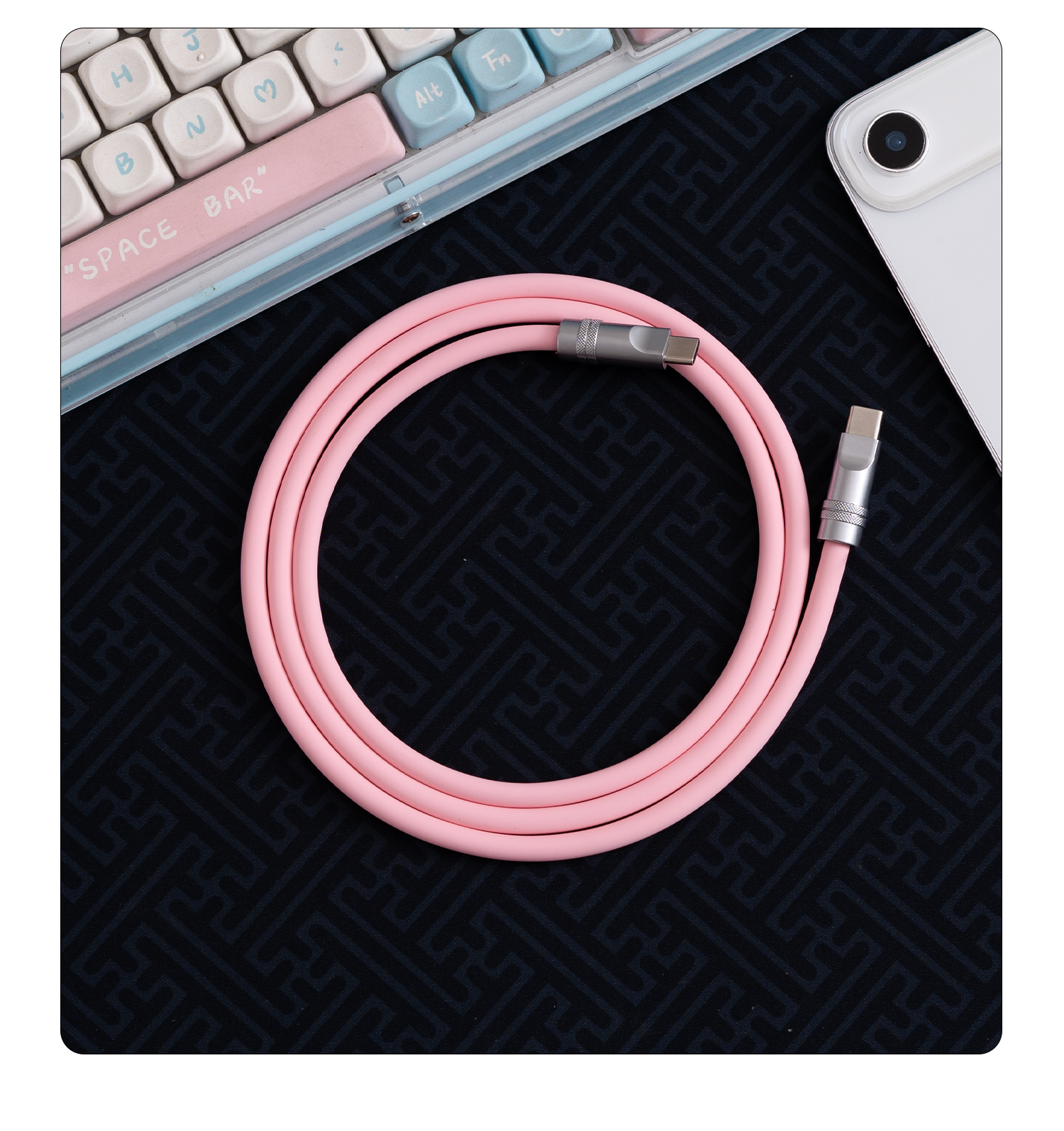 240W Custom Dual Type-C Silicone Cable