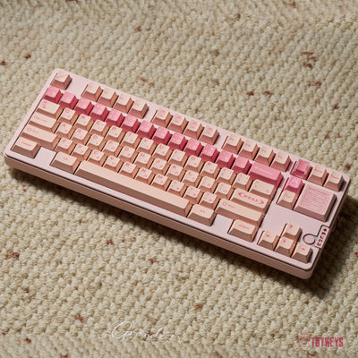TUTKEYS - Juego de teclas Yakeylt Peach PBT Cherry Profile ANSI/ISO