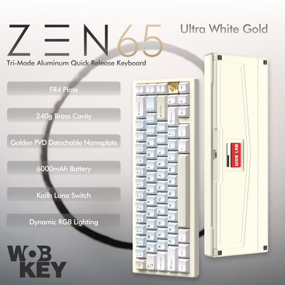 Wobkey - ZEN 65 Quick-Release Tri-Mode Mechanical Keyboard