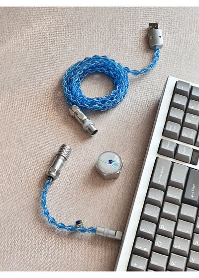 UNKNOWN ERROR - D30 Silver/Blue/RGB Light - Astronaut Series Keyboard Cable