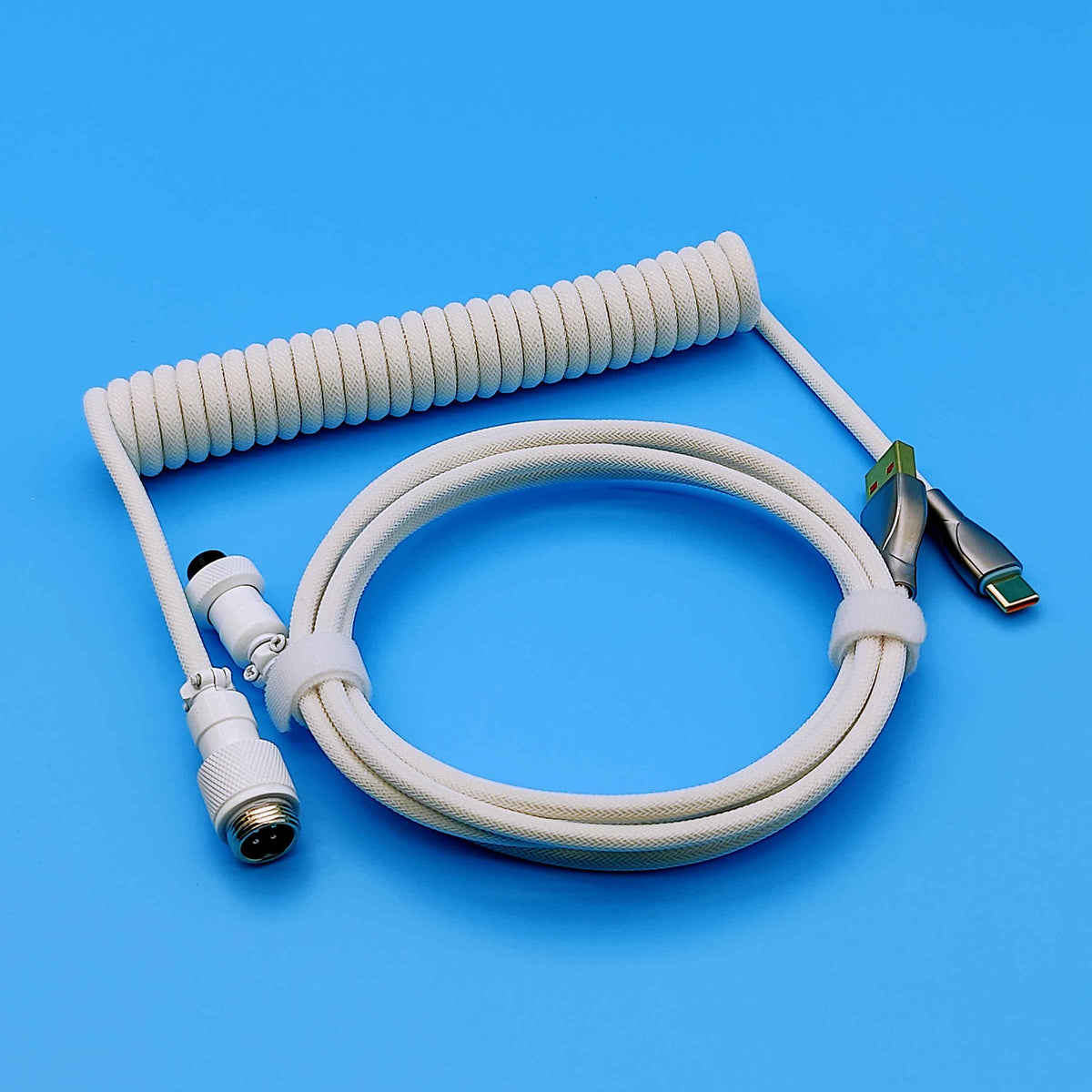 OZO Retro Coiled USB-A to USB-C Cable for Mechanical Keyboards