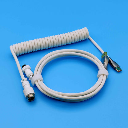 OZO Retro-Spiralkabel USB-A auf USB-C für mechanische Tastaturen