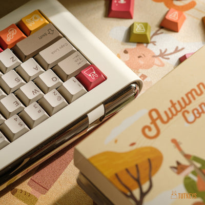 TUTKEYS - Juego de teclas PBT ANSI/ISO Concierto de Otoño
