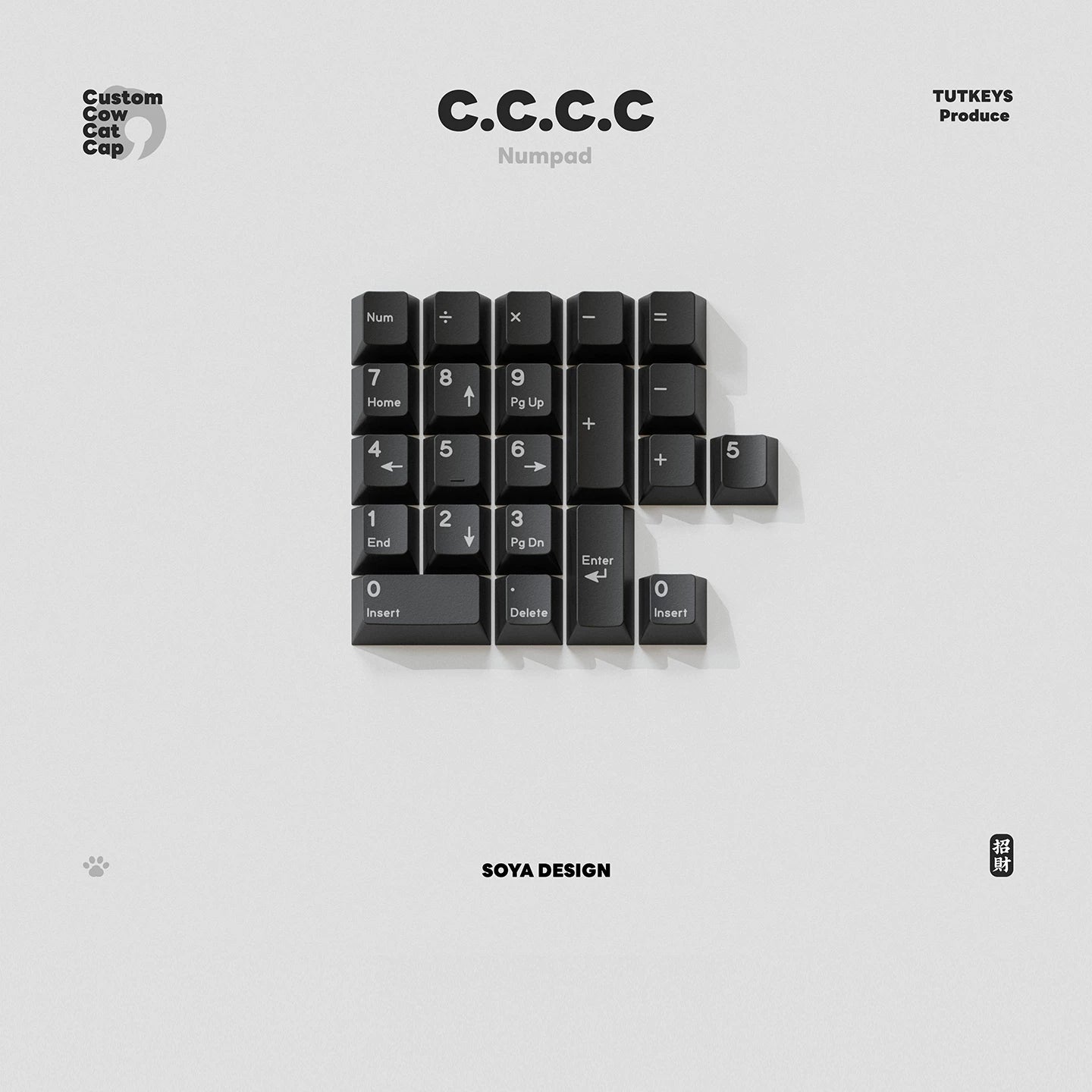 TUTKEYS & Soya - Original Black and White Dye-Sublimated PBT Keycap Set