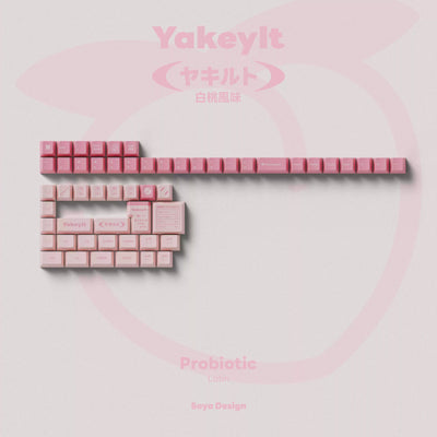 TUTKEYS - Juego de teclas Yakeylt Peach PBT Cherry Profile ANSI/ISO