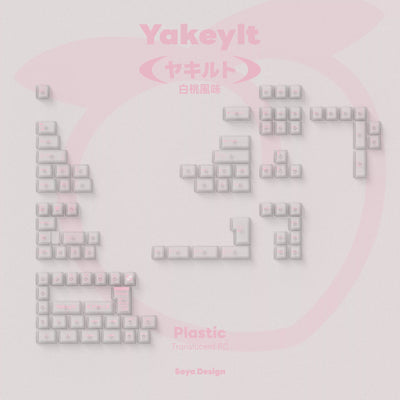 TUTKEYS - Juego de teclas Yakeylt Peach PBT Cherry Profile ANSI/ISO