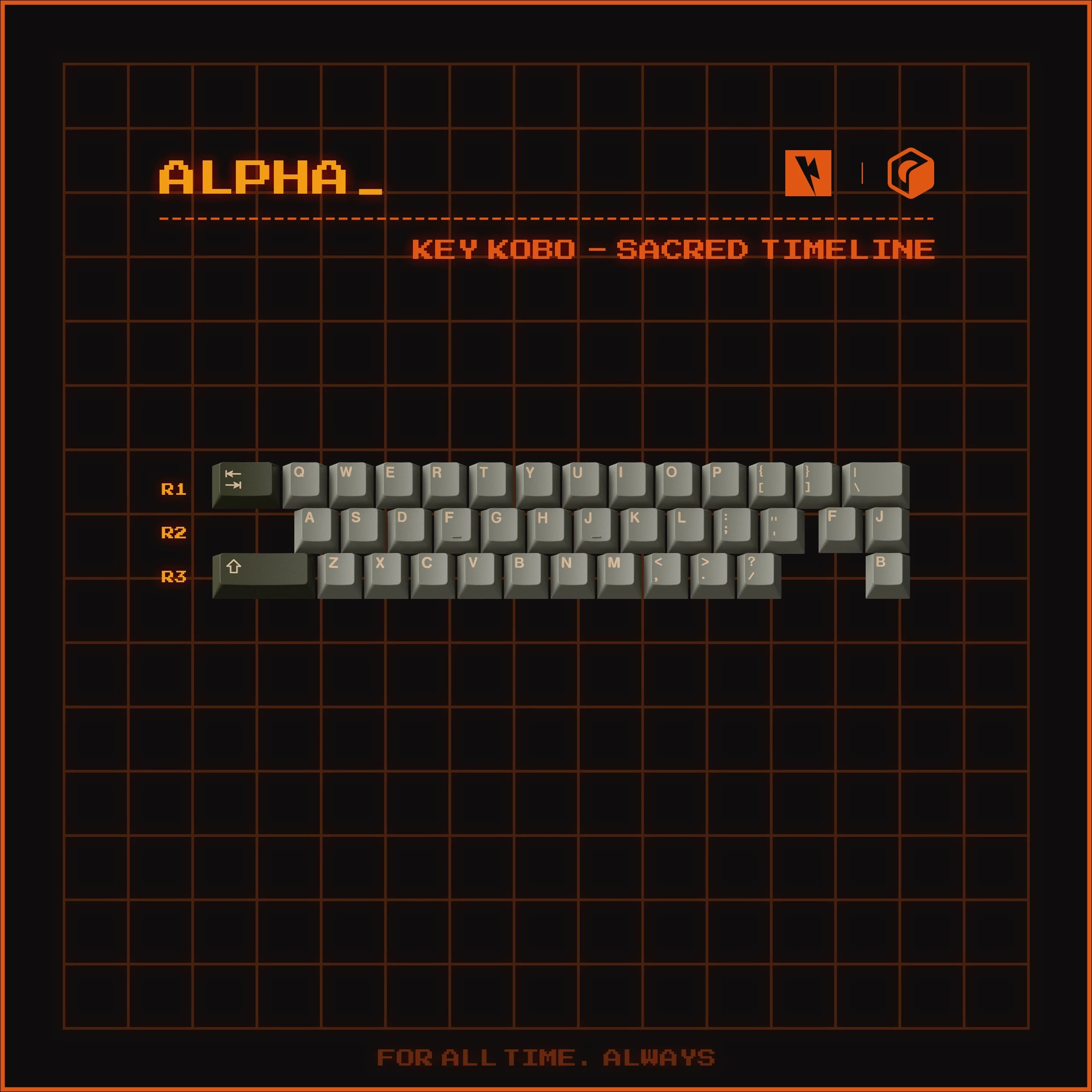 Keykobo - Sacred Timeline ABS Double-Shot ANSI/ISO Keycap Set
