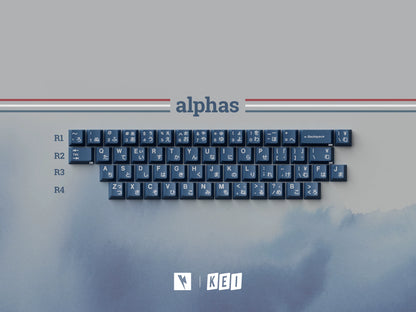 Keykobo - R-W-B ABS Double-Shot ANSI/ISO Keycap Set