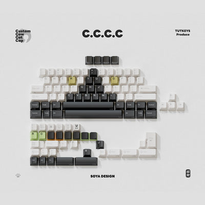 TUTKEYS & Soya - Original Black and White Dye-Sublimated PBT Keycap Set