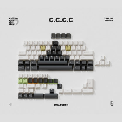TUTKEYS & Soya - Original Black and White Dye-Sublimated PBT Keycap Set