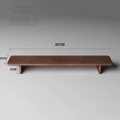 BBS – Black Walnut Wood Heightened Shelf – Desktop Monitor and Laptop Riser