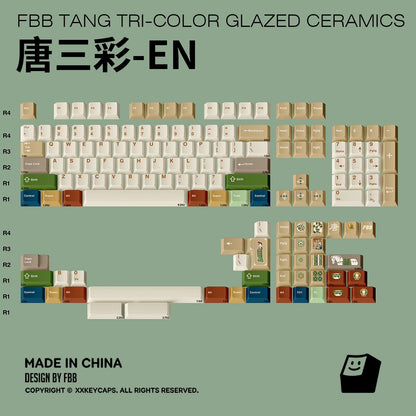 FBB - Tang Sancai Chinese Style PBT ANSI/ISO Keycap Set