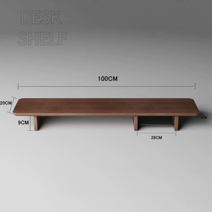 BBS – Black Walnut Wood Heightened Shelf – Desktop Monitor and Laptop Riser