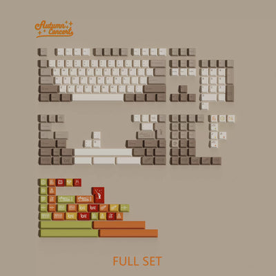 TUTKEYS - Juego de teclas PBT ANSI/ISO Concierto de Otoño