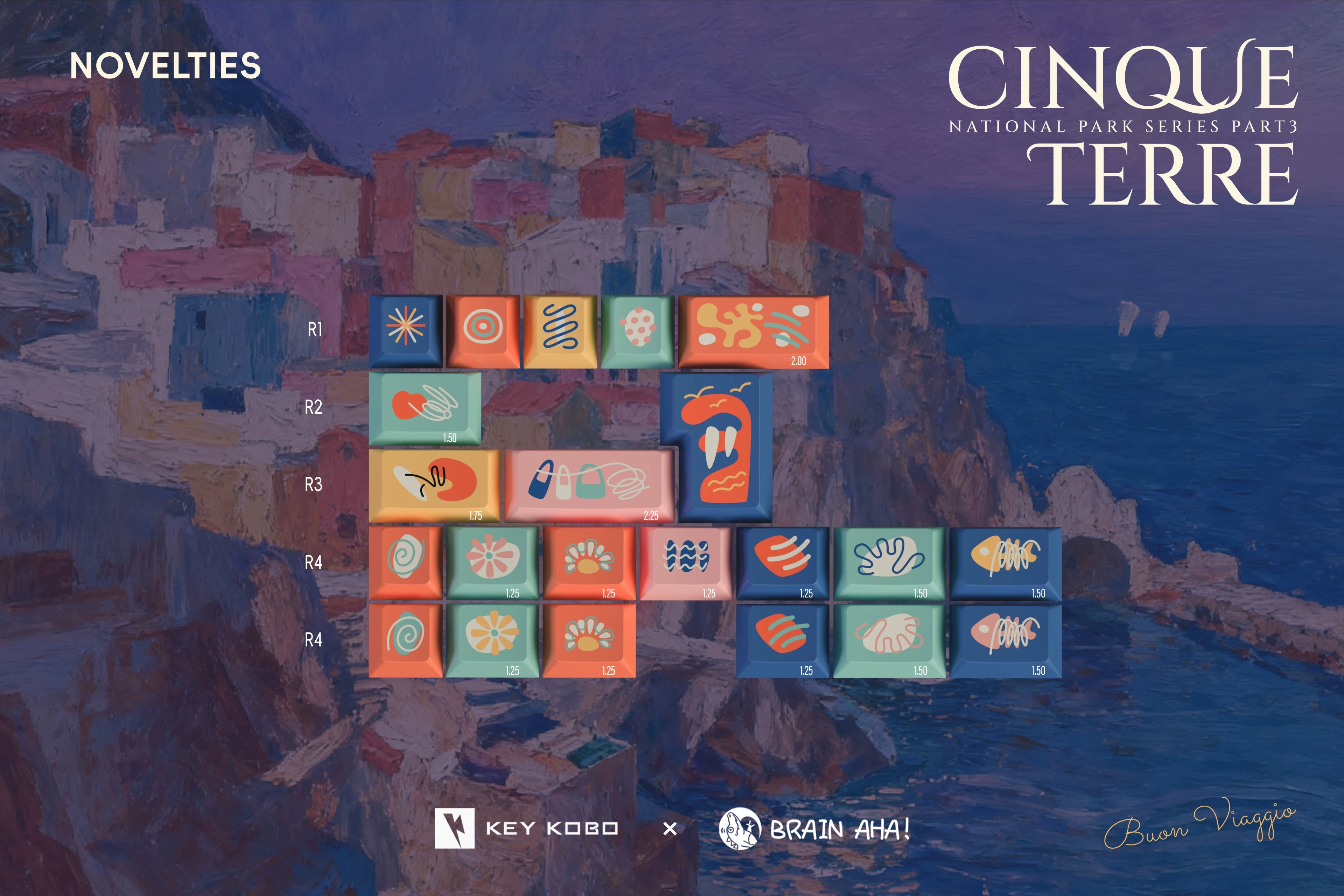Keykobo - Cinque Terre ABS Double-Shot Keycap Set