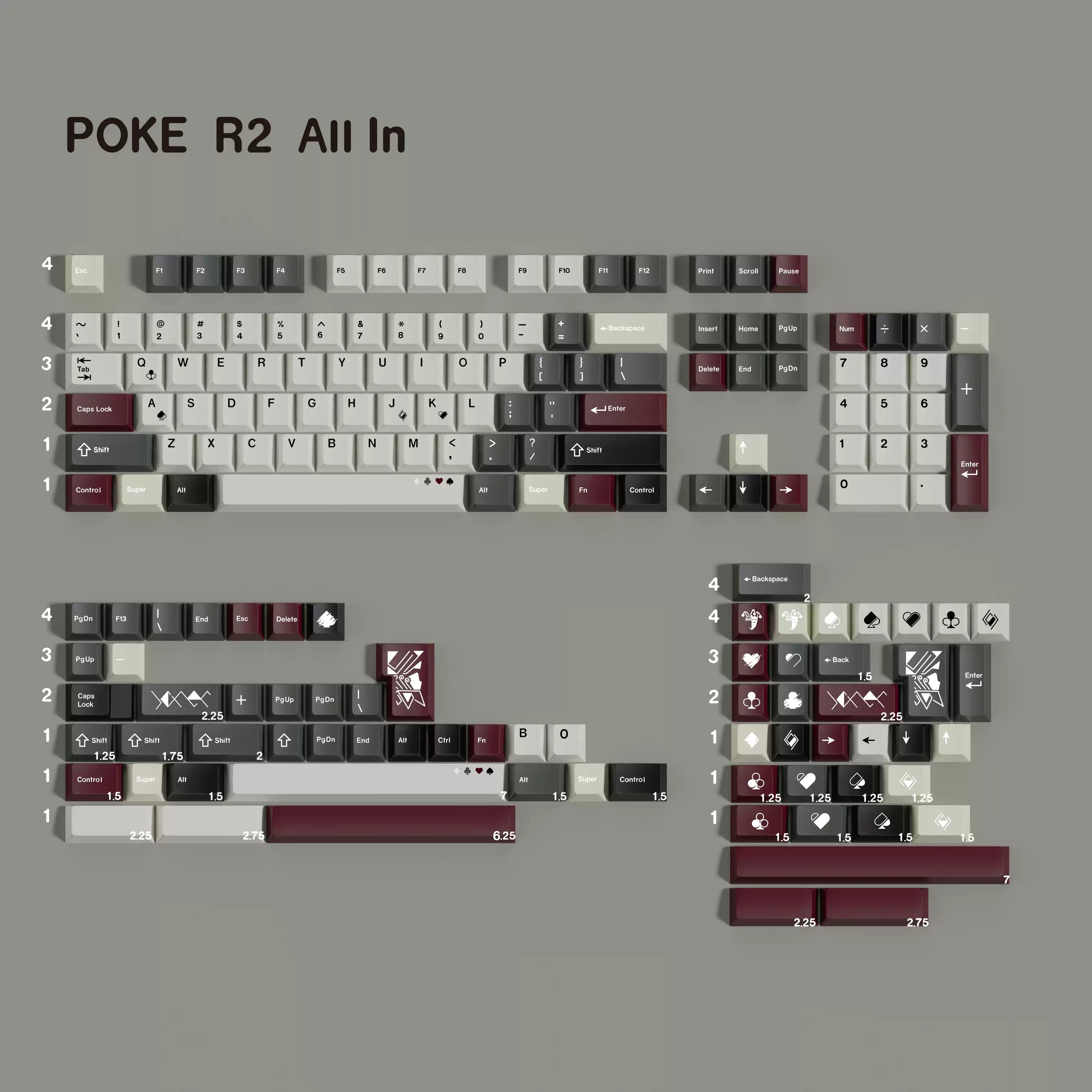 MWK Poker R2 Keycap Set
