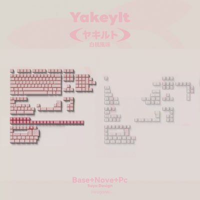 TUTKEYS - Juego de teclas Yakeylt Peach PBT Cherry Profile ANSI/ISO