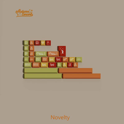TUTKEYS - Juego de teclas PBT ANSI/ISO Concierto de Otoño