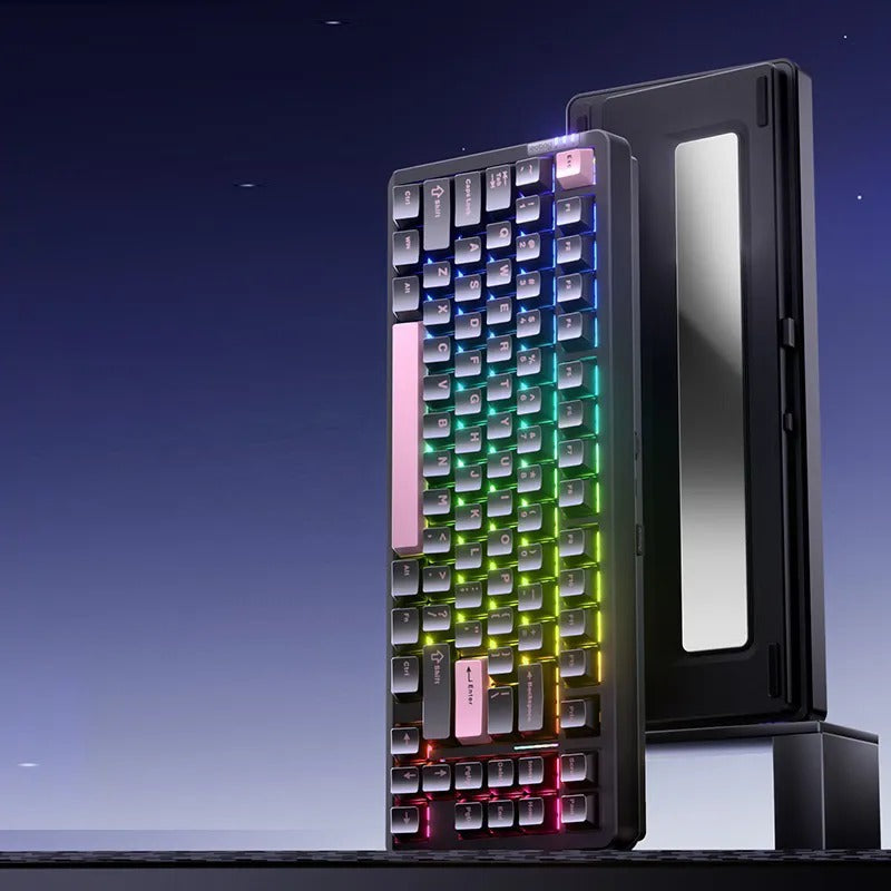 Teclado mecánico trimodo LEOBOG HI86 de aluminio al 75 % 