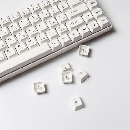 Minimalist White – 137-Key Cherry Profile ANSI Keycap Set