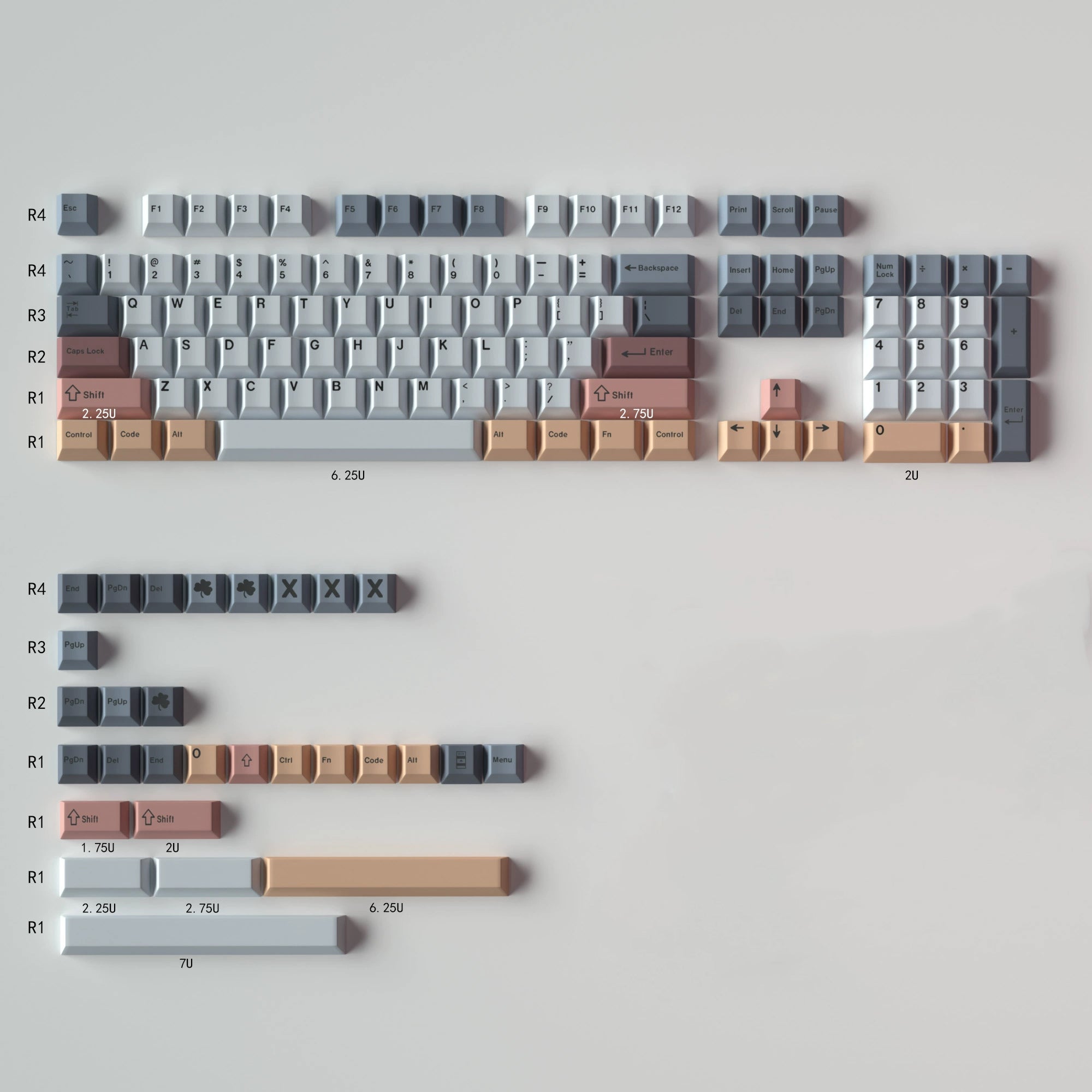 Akira – 153-Key Cherry Profile PBT ANSI/ISO Keycap Set