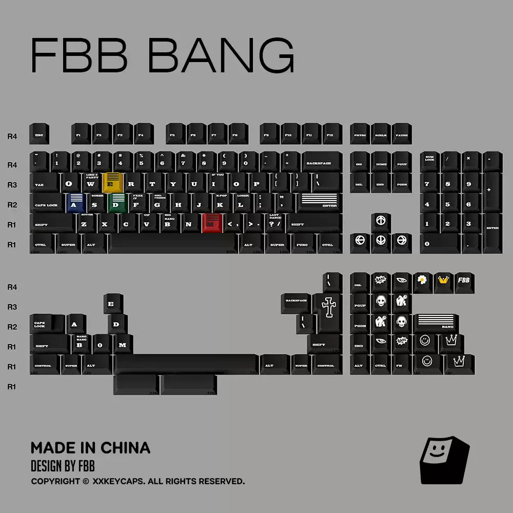 FBB - BANG PBT ANSI/ISO Tastenkappen-Set