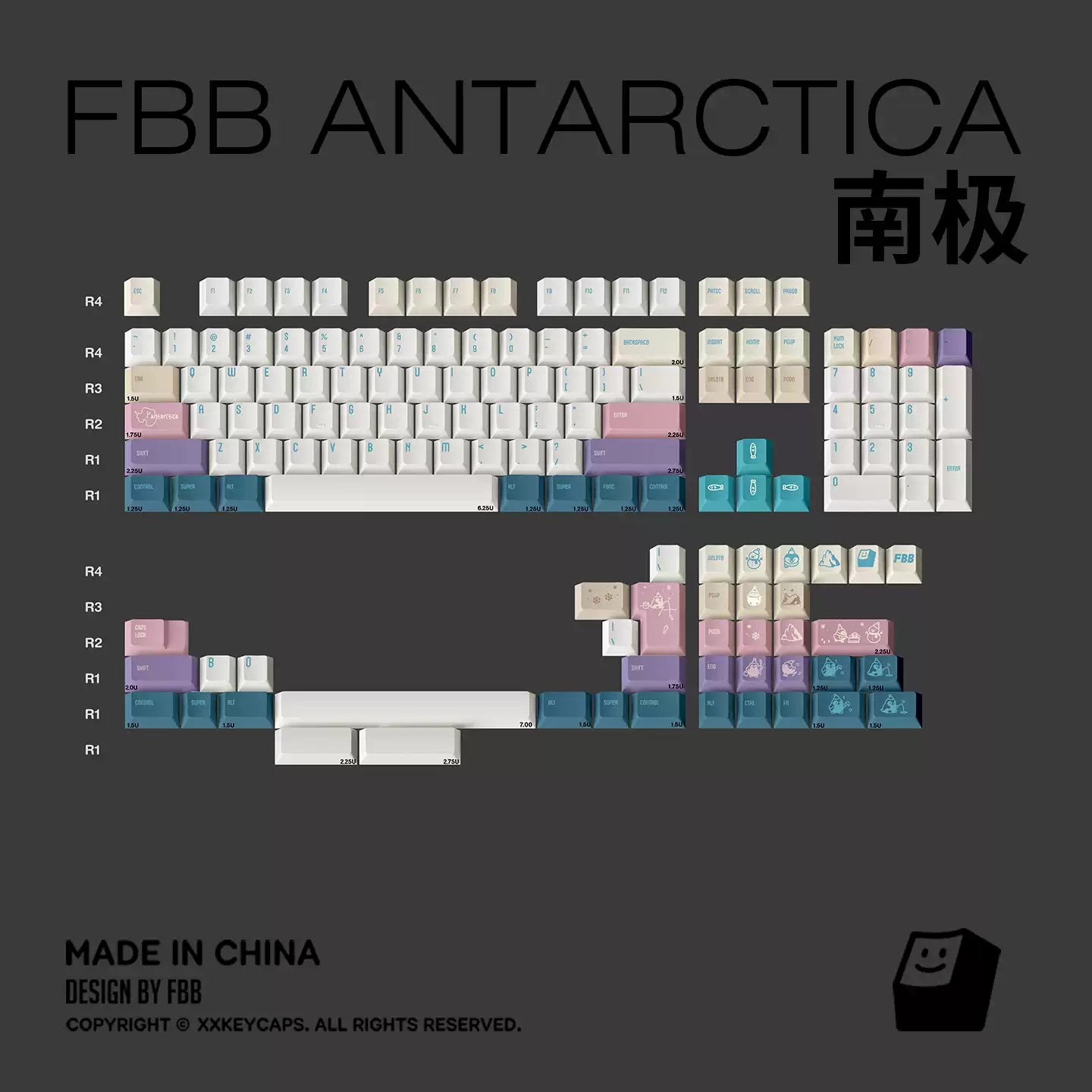 FBB - Antarctica PBT ANSI/ISO Keycap Set
