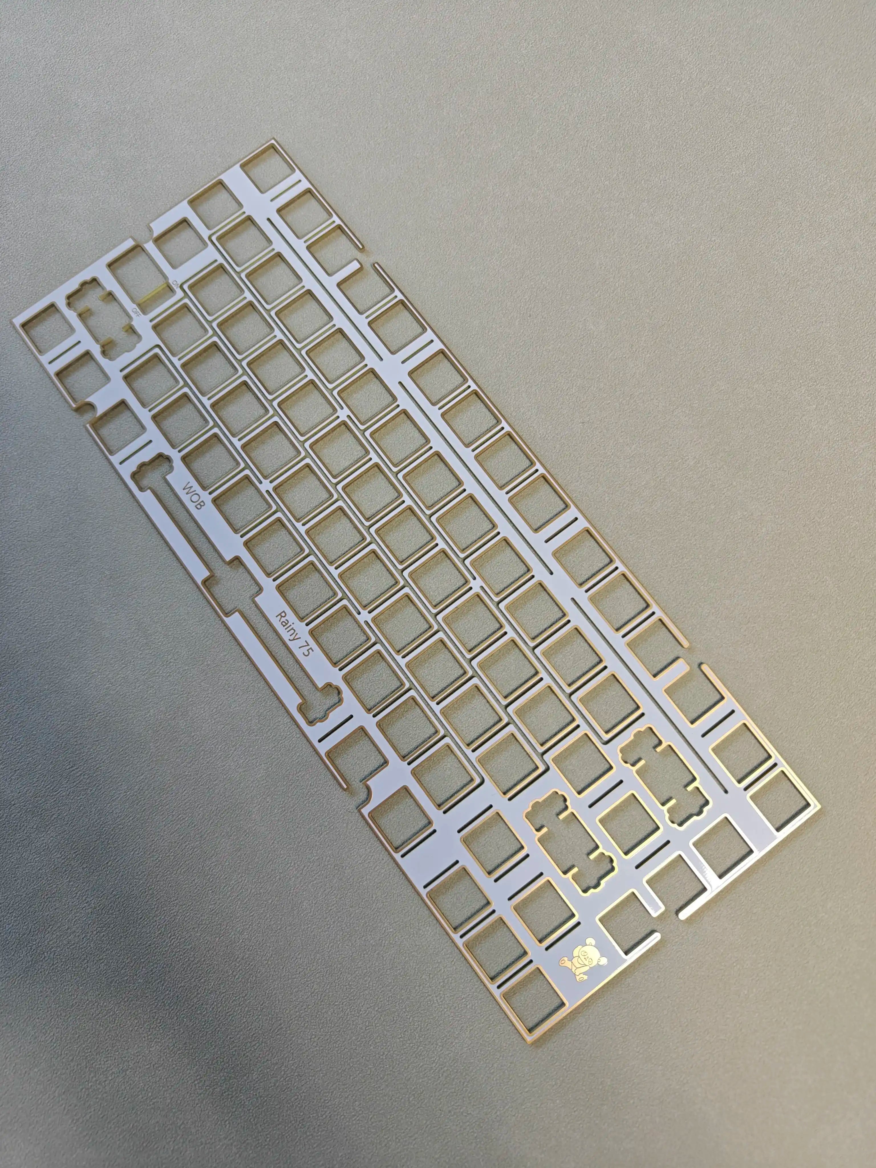 Rainy75 - FR4 Gold-Plated Positioning Plate