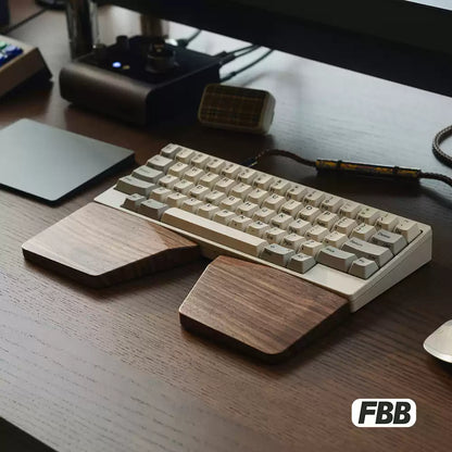FBB - Black Walnut Split Ergonomic Keyboard Wrist Rest