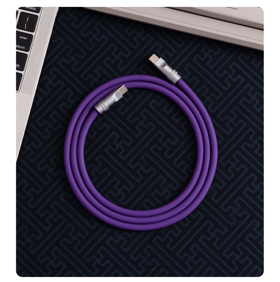 240W Custom Dual Type-C Silicone Cable