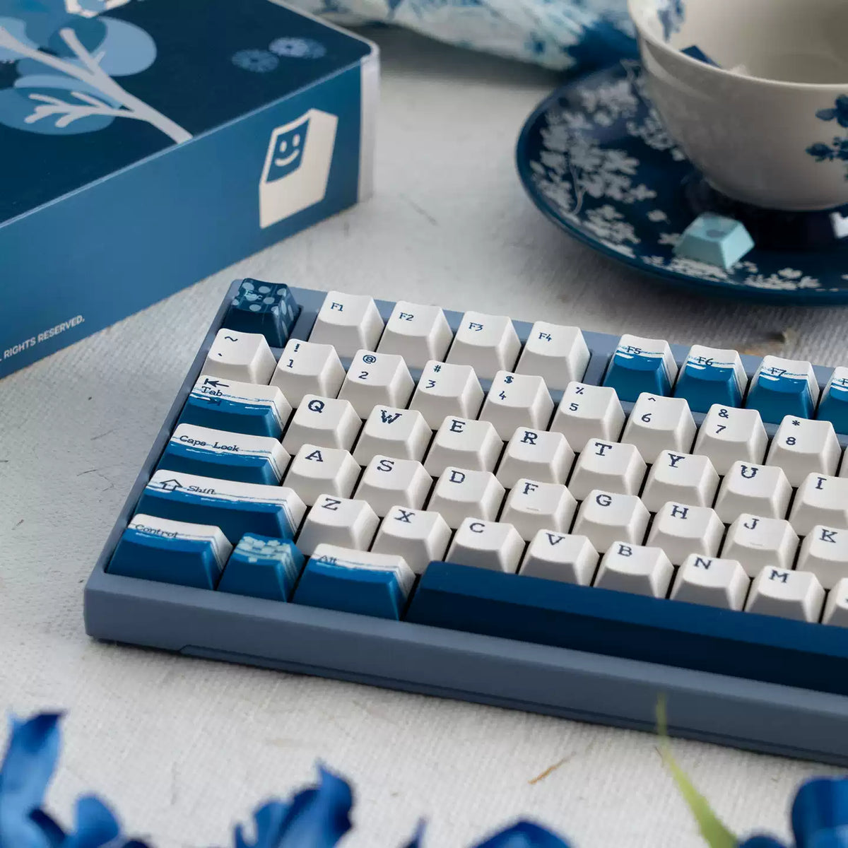 FBB – Tastenkappenset „Chinese Style Tie-Dye“ aus PBT für ANSI/ISO