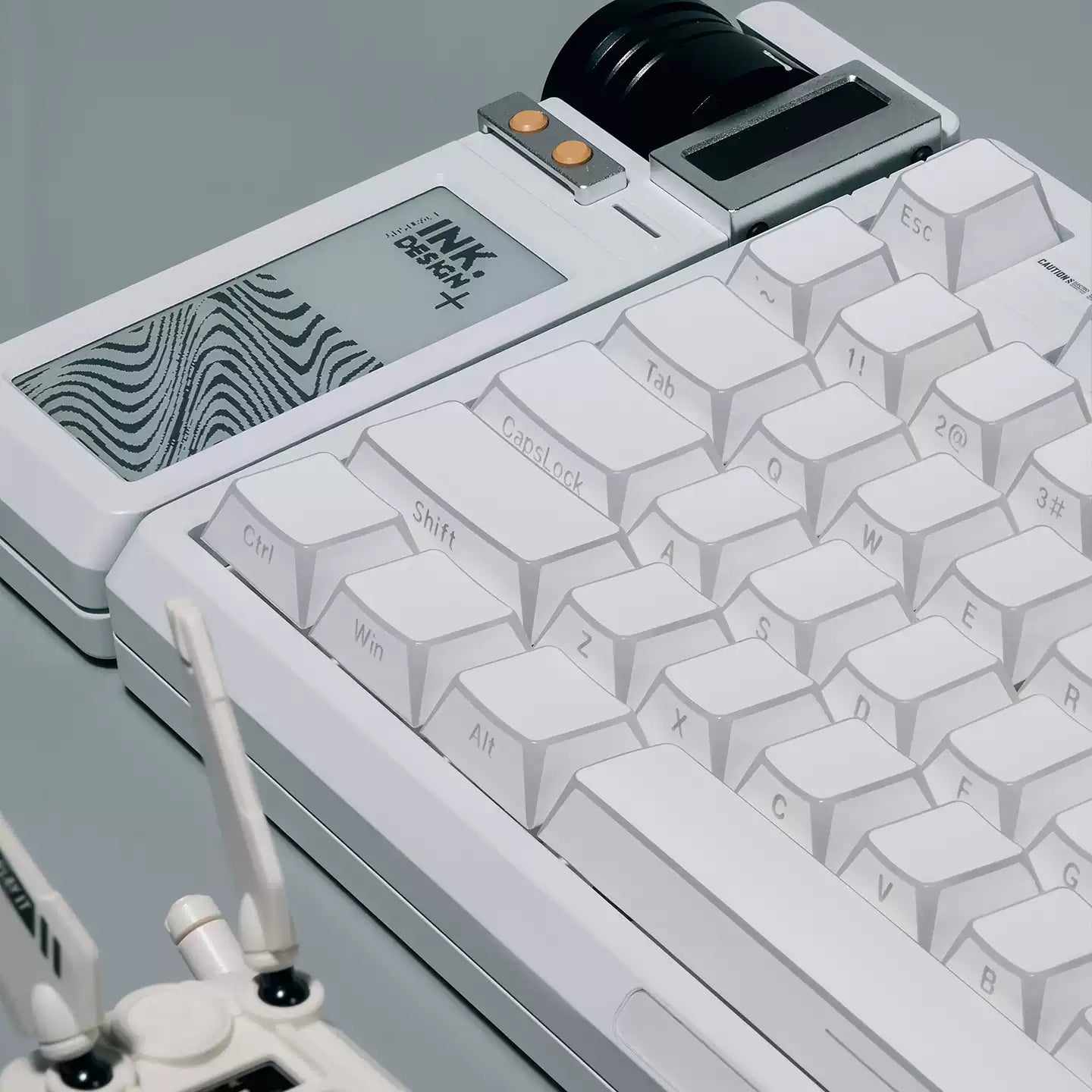 White/Black Refraction Side-Engraved ISO/ANSI Keycap Set