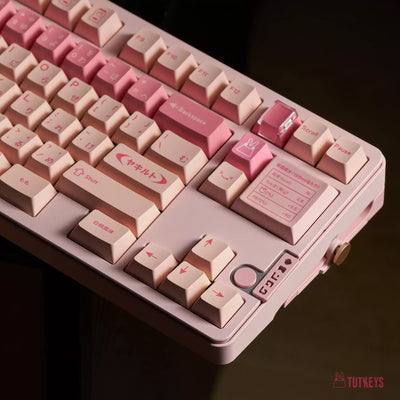 TUTKEYS - Juego de teclas Yakeylt Peach PBT Cherry Profile ANSI/ISO
