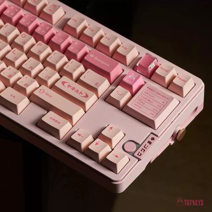 TUTKEYS - Yakeylt Peach PBT Cherry Profile ANSI/ISO Keycap Set