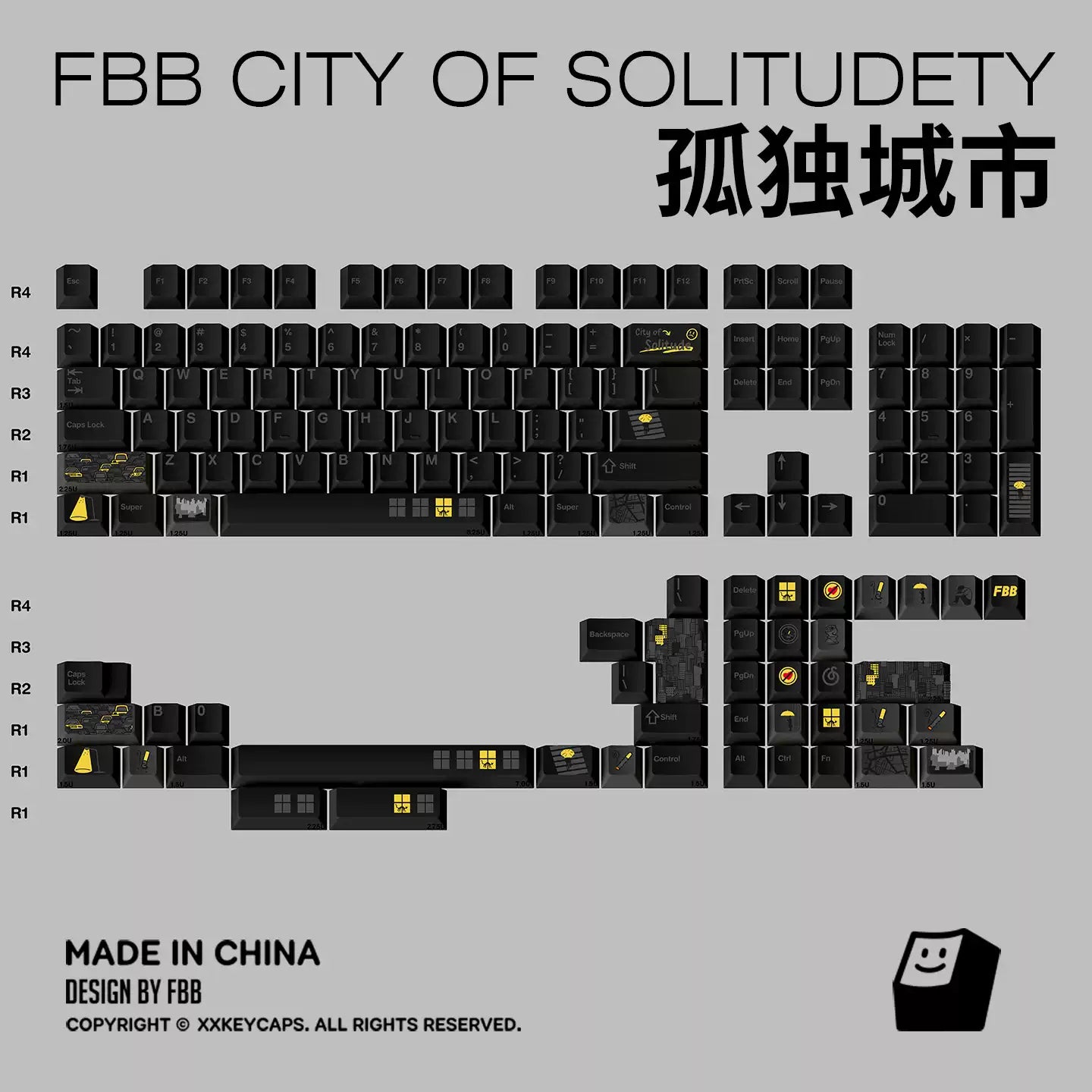 FBB - Lonely City PBT ANSI/ISO Keycap Set