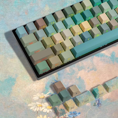 Womier - Keycaps Oil Painting Keycap Set Artistic PBT Keycaps