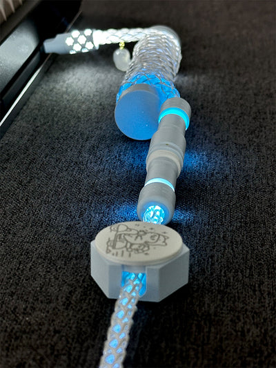 UNKNOWN ERROR - D33 White Blue Light - Lazy Cat Series Keyboard Cable
