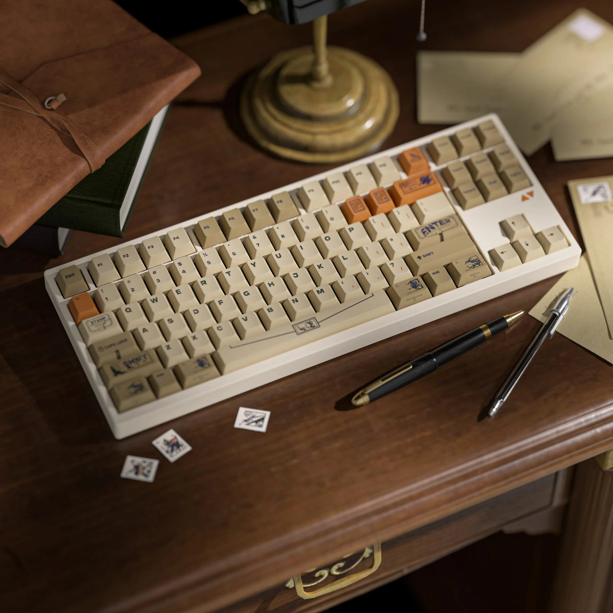 ALOHAKB - Juego de teclas Stamp R2 con perfil Cherry y tecnología PBT de sublimación de tinta 