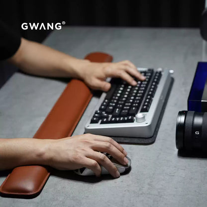 GWANG  – Leather-Texture Memory Foam Wrist Rest
