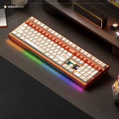 Weikav - NUT108 Mechanische kabellose Full-Size-Tastatur aus Aluminium